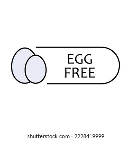 Egg Free Icon. Health Life Style. Applied for Design Element, Presentation, Website or Apps.