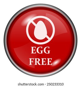Egg free icon. Internet button on white background. 
