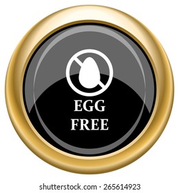 Egg free icon. Internet button on white  background. EPS10 Vector. 