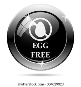 Egg free icon. Internet button on white background. EPS10 vector 