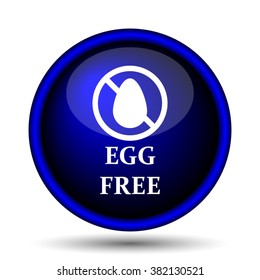 Egg free icon. Internet button on white background. EPS10 vector
