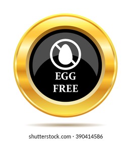 Egg free icon. Internet button on white background. EPS10 vector.