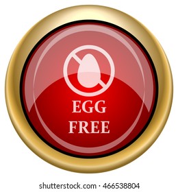 Egg free icon. Internet button on white background. EPS10 vector.
