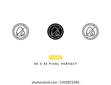 Egg Free Icon. Non Allergic Protein Symbol Stock Illustration. Vector Line Icons For UI Web Design And Presentation