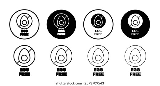 egg free icon Thin line art isolated