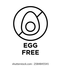 egg free icon Thin line art isolated