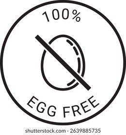 egg free icon vector drawing.