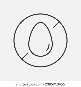 Egg free inforgaphic sign. Symbol for food package. Vector