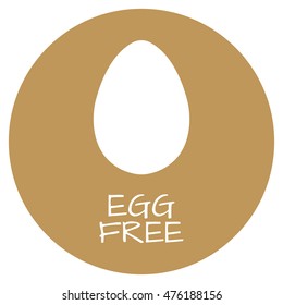 Egg Free Label. Food intolerance symbols. Vector illustration.