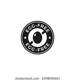 Egg free label or Egg free stamp vector isolated. Best egg free label for product packaging design, print design, and more about egg free.