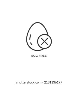 icono de línea libre de huevos. signo de estilo lineal para concepto móvil y diseño web. Icono de vector de contorno. Símbolo, ilustración del logotipo. Gráficos vectoriales