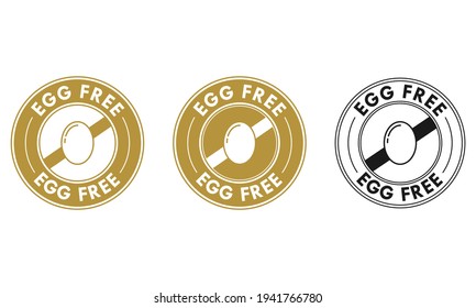Egg free logo template illustration. suitable for product label
