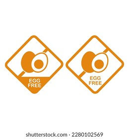 Egg free logo template illustration. suitable for product label