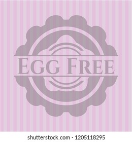 Egg Free vintage pink emblem