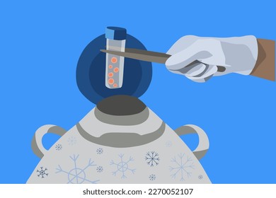 Egg freezing vector isolated illustration. Egg donation.