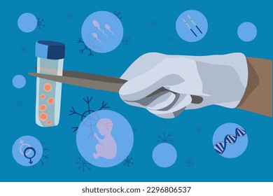 Egg freezing vector isolated illustration. Delayed motherhood. Artificial insemination. Egg donation.