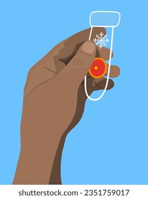 Egg freezing vector isolated illustration. Egg donation. Cryopreservation of eggs.