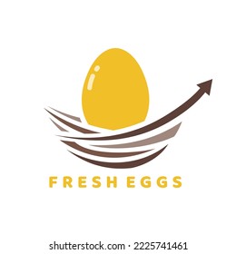 egg fresh logo design vector