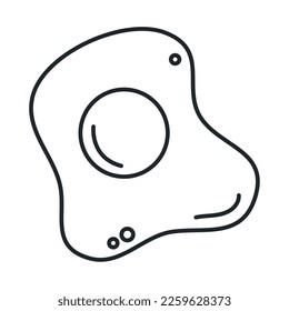 egg fried breakfast doodle icon