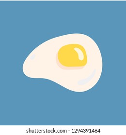 Egg fried concept line icon. Simple element illustration. Omelette food concept outline symbol design. Can be used for web and mobile UI/UX . Modern vector style.