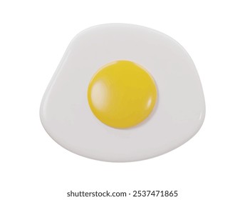 Ilustração de renderização 3d ícone frito