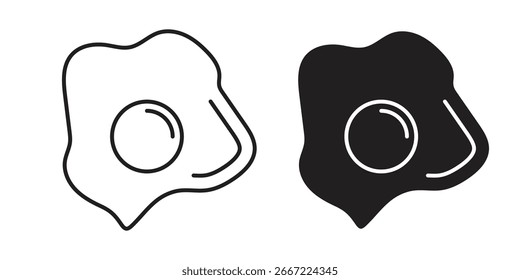 Icono de huevo frito. Vectores de gráficos doodle