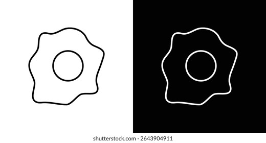 Egg fried icon symbol concept for graphic design, Website, UI. EPS