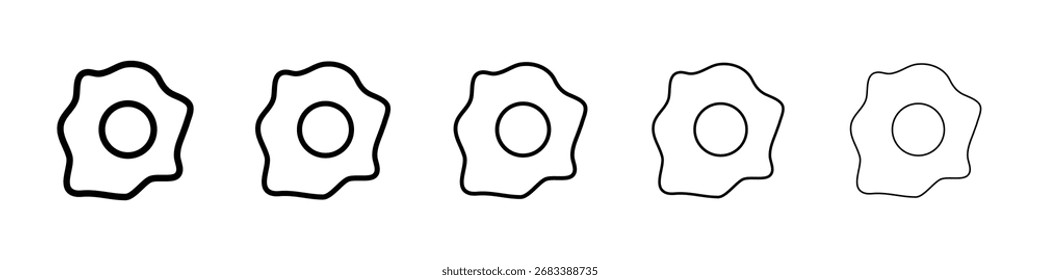 Egg fried icon Vector Art Illustration