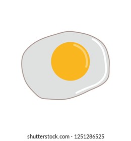 egg fried isolated icon