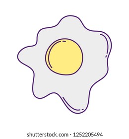 egg fried isolated icon