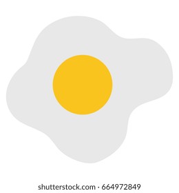 egg fried isolated icon