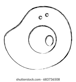 egg fried isolated icon