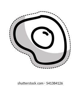 egg fried isolated icon vector illustration design