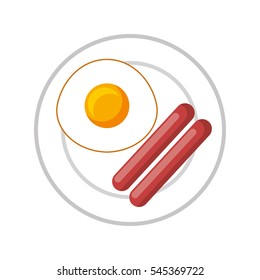 egg fried isolated icon vector illustration design