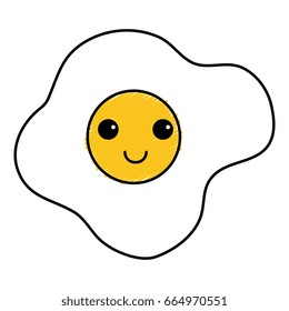 egg fried kawaii character