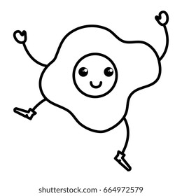 egg fried kawaii character