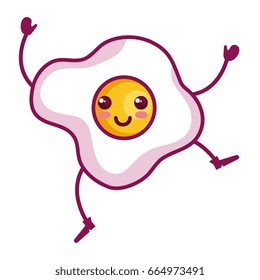 egg fried kawaii character