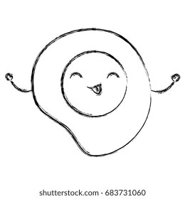 egg fried kawaii character
