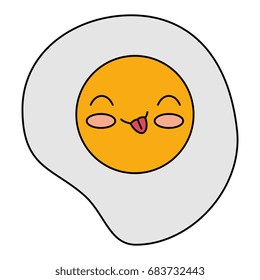 egg fried kawaii character