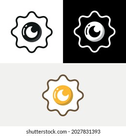 Egg Fried Moon Abstract Logo