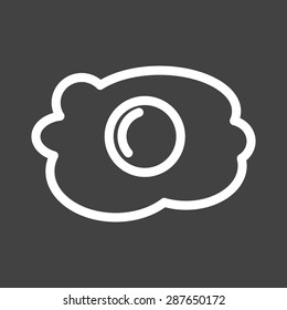 Egg, fried, omelette icon vector image. Can also be used for eatables, food and drinks. Suitable for use on web apps, mobile apps and print media