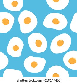 Egg fried seamless pattern