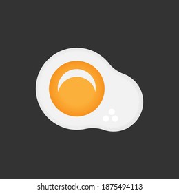 Egg Fries Icon. Food, Breakfast Symbol - Vector Logo Template. 