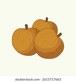 Egg Fruit Flat Design Cartoon Icon Illustration