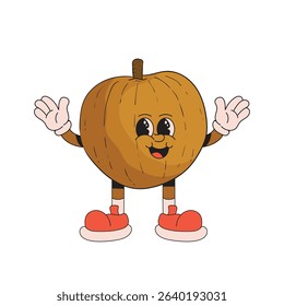 Egg fruit mascot character cartoon icon illustration