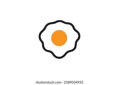 egg fry icon vector silhouette isolated in white background
