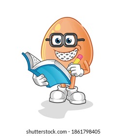 egg geek cartoon. cartoon mascot vector