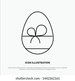Egg, Gift, Spring, Eat Line Icon Vector