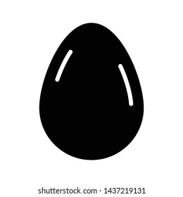 egg glyph flat vector icon