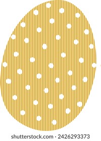 Egg with a golden Easter pattern.